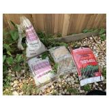 SCOTTS TOPSOIL, PEA GRAVEL (ONE BAG OPEN) & EGG
