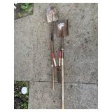 FLAT SHOVEL, ROUNDED SHOVEL, HEDGE TRIMMERS