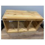 37" W X 20.5" H X 17" D PINE CUBE CABINET