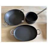 CALPHALON SMALL WOK, TWO COMMERCIAL COOKWARE CO