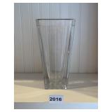 LEAD CRYSTAL HEAVY CLEAR VASE 7 1/2"H