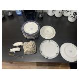 SAUCERS MIKASA, ETC. 2 PIGS ONE BROKEN EAR,