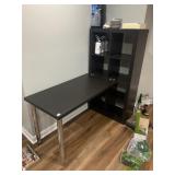 L SHAPE DESK 48" X 23.5 X 29.5" H CHROME LEG AND