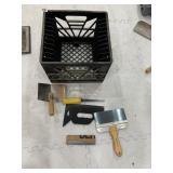 DRYWALL KNIVES AND KNIFE CRATE, SAW