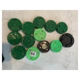 GREEN BISCUIT PLASTIC DECK HOCKEY SNIPE, 1