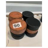 12 RUBBER HOCKEY PUCKS INCL. REBUNA PUCKS