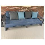 PATIO SOFA GRAY FINISH METAL FRAME