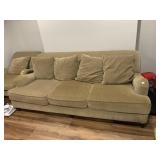 RESTORATION HARDWARE LIGHT BROWN 3 CUSHION SOFA