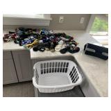 LAUNDRY BASKET WITH A WIDE VARIETY OF SOCKS