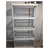 WHITE PLASTIC SHELF UNIT