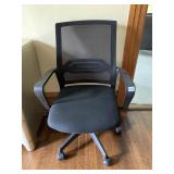 BLACK OFFICE CHAIR 35"H BACK