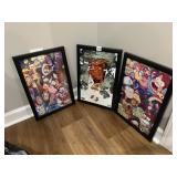 3 FRAMED DISNEY GRAVITY FALLS FRAMED PIECES 12.5"