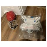 TRUE LARGE CHEST PROTECTOR AND CCM HELMET SUPER