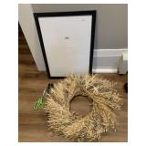 WREATH AND DRY ERASE BOARD