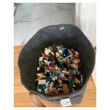 BASKET FILLED WITH LEGOS