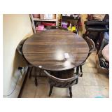 ROUND KITCHEN TABLE WITH 4 CHAIRS, VERY STURDY,