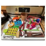 ZEN GARDEN TRAY SAND, TOWEL HOLDER, SCISSORS, PAD