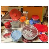 TUPPERWARE FOOD STORAGE, STRAINER, FOOD STORAGE