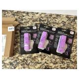 3 NEW LIPSTICK ALARM LED LIGHTS, PERSONAL