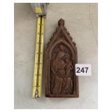 WOOD CARVED RELIGIOUS PLAQUE