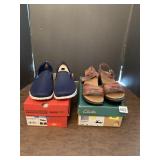 TWO PAIRS NEW SHOES SKETCHER AND CLARKS SHOES