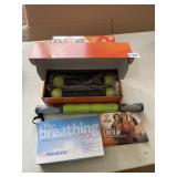 ZUMBA EXERCISE DVD, WEIGHTS, BAR, AND THE