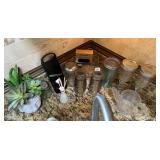 CANNING JARS, SHAKER, SLICER, FAUX PLANT,