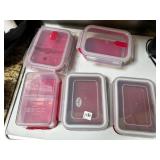 NEW RELIA FOOD STORAGE CONTAINERS W/ LIDS 5 PC.