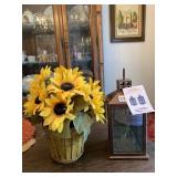 LANTERN, YELLOW FLOWERS