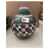 PORCELAIN GINGER JAR WITH LID