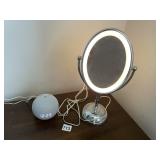 AMAZON ECHO DOT, LIGHTED MAKE UP MIRROR