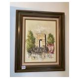 SIGNED FORD PAINTING IN FRAME