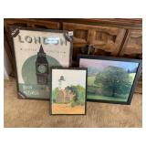 FRAMED PRINTS W/ AUTUMN TREE