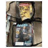 2 ZIPPER BAGS OF MAGAZINES INCLUDING NEWSWEEK,