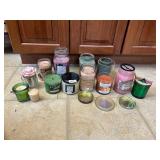 ASSORTED JAR CANDLES, SOME BURNT, SOME NEW