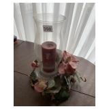 CANDLE HOLDER W/ HURRICANE SHADE