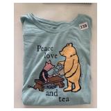 M PEACE LOVE AND TEA SHIRT NEW
