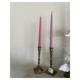 PAIR OF 7.5" BRASS CANDLE HOLDERS