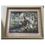 FRAMED AND MATTED COTTAGE PRINT