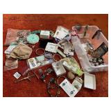 JEWELRY FULL BASKET, CROSSES, WATCHES, ETC.