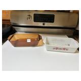 FIRE KING BAKING DISH AND PYREX BAKING DISH