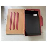 AMAZON KINDLE MODEL SL056ZE IN RED LEATHER CASE
