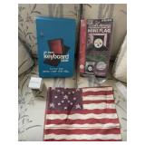 10.2" IPAD KEYBOARD CASE, STEELERS FLAG, US FLAG