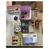 PLASTIC GLOVES, BATTERIES, MASK FILTERS, AS SEEN