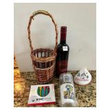 WINE BOTTLE HOLDER, WINE WISK, PITT GLASSES