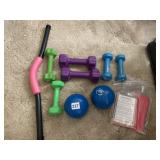 HAND WEIGHTS, EXERCISE BAR