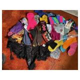 ASSORTED SOCKS, SEQUINED SHAW
