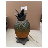 GLASS AND IRON PINEAPPLE ACCENT LAMP