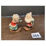 SANTA SALT AND PEPPERS MR.  MRS. CLAUS