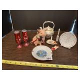 TEAPOT, PIG STATUE ETC.